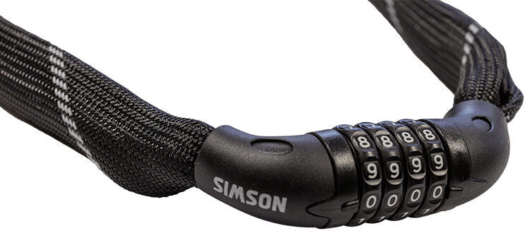 Kettingslot met cijfercode Simson Combo - zwart - 100 cm