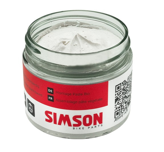 Montagepasta Simson plantaardig - zwart/rood