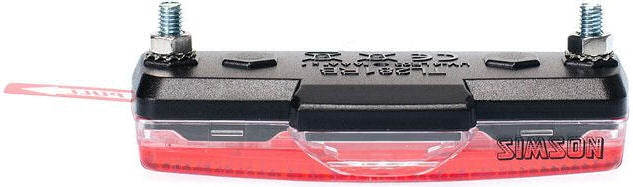 Batterij bagagedrager achterlicht Simson Block 1 LED - On/Off